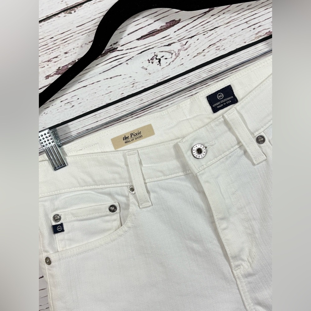 AG Adriano Goldschmid The Pixie White Roll-Up Shorts in Size 28 NWOT - Picture 3 of 8